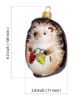 Picture of Hand Made Glass Christmas Ornament Hedgehog With Raspberries