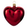 Picture of Red Heart Hand Painted Mouth Blown Glass  Christmas Tree Ornament "Fascinating"