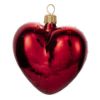 Picture of Red Heart Hand Painted Mouth Blown Glass  Christmas Tree Ornament "Lace"