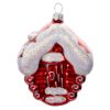 Picture of Bunny In The House Glass Blown Red Christmas Tree Ornament