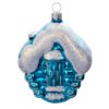 Picture of Bunny in the House Glass Blown Blue Christmas Tree Ornament