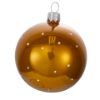 Picture of Merry Christmas Gold Blown Glass Hand Painted Christmas Small Ball Ornament