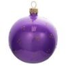 Picture of Meadow Hand Blown Glass Glossy Purple Christmas Ball Ornament 