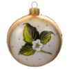 Picture of "Raspberry" Medallion - Hand Painted Hand Blown Glass Christmas Tree Ornament