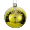 Picture of "Snowy" Glass Christmas Ball Ornament (lime glossy)