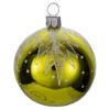 Picture of "Snowy" Glass Christmas Ball Ornament (lime glossy)