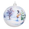 Picture of Snowman Collectible Hand Painted Hand Blown Glass Christmas Tree Ball Ornament