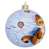 Picture of Tiger Cub With a Cake Hand Made Hand Painted Blown Glass Christmas Ball Ornament 