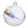 Picture of Snowman Collectible Water Colored Hand Painted Hand Blown Glass Christmas Tree Ball Ornament