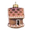Picture of Gingerbread House Hand Painted Hand Blown Glass Christmas Tree Ornament