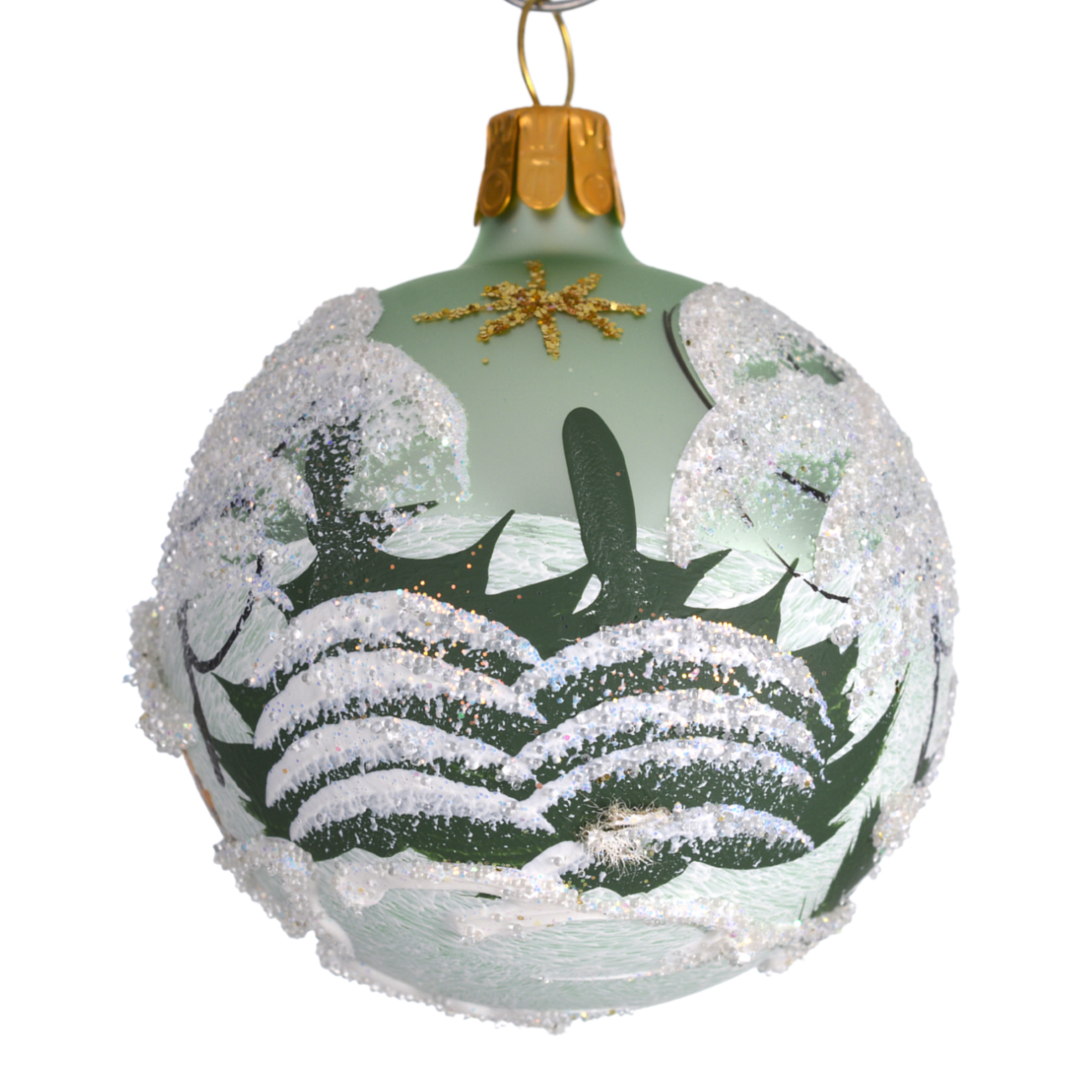 Christmas Ornaments World. Czech Hand Painted 6Ball Glass Christmas