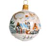Picture of Czech Hand Painted White Glass Christmas Tree Ornament Set
