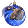 Picture of Moose Hand Painted Glass Christmas Tree Ball Ornament 