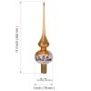 Picture of "Czech Christmas Town"  Gold Glass Christmas Tree Topper 