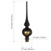 Picture of Black Matte Glass Christmas Tree Topper. Made In Czech Republic 