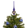Picture of "Snowy Pattern" Glass Christmas Tree Topper