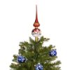 Picture of Red Matte Glass Christmas Tree Topper. Made In Czech Republic