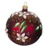 Picture of Hand Made Hand Blown Burgundy Glass Christmas Tree Ball Ornament