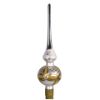 Picture of Silver Glass Christmas Tree Topper. Made in Czech Republic  