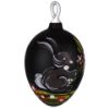 Picture of Bunny With Flowers Hand Blown Glass Easter Egg Ornament