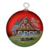 Picture of Hand Painted Hand Blown Maroon Glass Easter Medallion Ornament