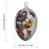 Picture of Bunny Holding a Duckling Czech Hand Blown Glass Easter Egg Ornament