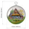 Picture of Hand Painted Hand Blown Opaque Glass Easter Medallion Ornament 