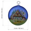 Picture of Hand Painted Hand Blown Blue Glass Easter Medallion Ornament
