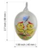 Picture of "Chickens" Czech Hand Blown Glass Easter Egg Ornament.