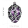 Picture of Hand Blown Purple Glass Easter Egg Ornament 