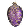 Picture of Hand Blown Large Faberge Style Purple Glass Easter Egg Ornament 