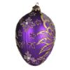 Picture of Hand Blown Large Faberge Style Purple Glass Easter Egg Ornament 