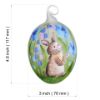 Picture of Hand Blown Large Glass Easter Bunny Egg Ornament 