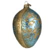 Picture of Hand Blown Turquoise Large Glass Easter Egg Ornament 