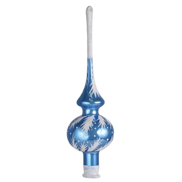 Picture of "Crystal" Blue Glass Christmas Tree Topper