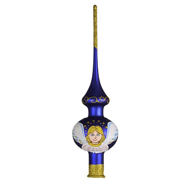 Picture of Angel Glass Christmas Tree Topper (blue, matte)
