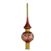Picture of "Fascination" Red Glass Christmas Tree Topper