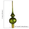 Picture of Green Hand Blown Glass Christmas Tree Topper. Made in Ukraine.