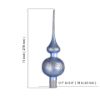 Picture of Light Blue Glass Christmas Tree Topper. Made in Ukraine