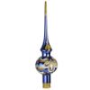 Picture of Blue Glass Christmas Tree Topper. Made in Ukraine.