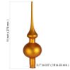 Picture of Matte Orange Hand Blown Glass Christmas Tree Topper. Made in Ukraine.