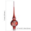 Picture of "Christmas Night" Glass Christmas Tree Topper Red