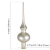 Picture of Pearl White Hand Blown Glass Christmas Tree Topper. Made In Ukraine.
