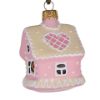 Picture of "Cookie - Pink House" Glass Christmas Ornament