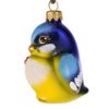 Picture of Titmice Hand Painted Hand Blown Glass Christmas Tree Ornament