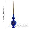 Picture of "Fireworks" Vintage Glass Christmas Mini Tree Topper (blue, glossy)