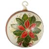 Picture of Vintage Hand Made Hand Painted Glass Christmas Tree Ball Ornament - Santa