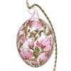 Picture of Magnolia See-Through Hand Blown Glass Easter Egg Ornament  