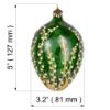 Picture of Hand Blown Green Large Glass Easter Egg Ornament  Lily of the Valley