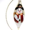 Picture of Glass Olive "Snowman" Christmas Ornament